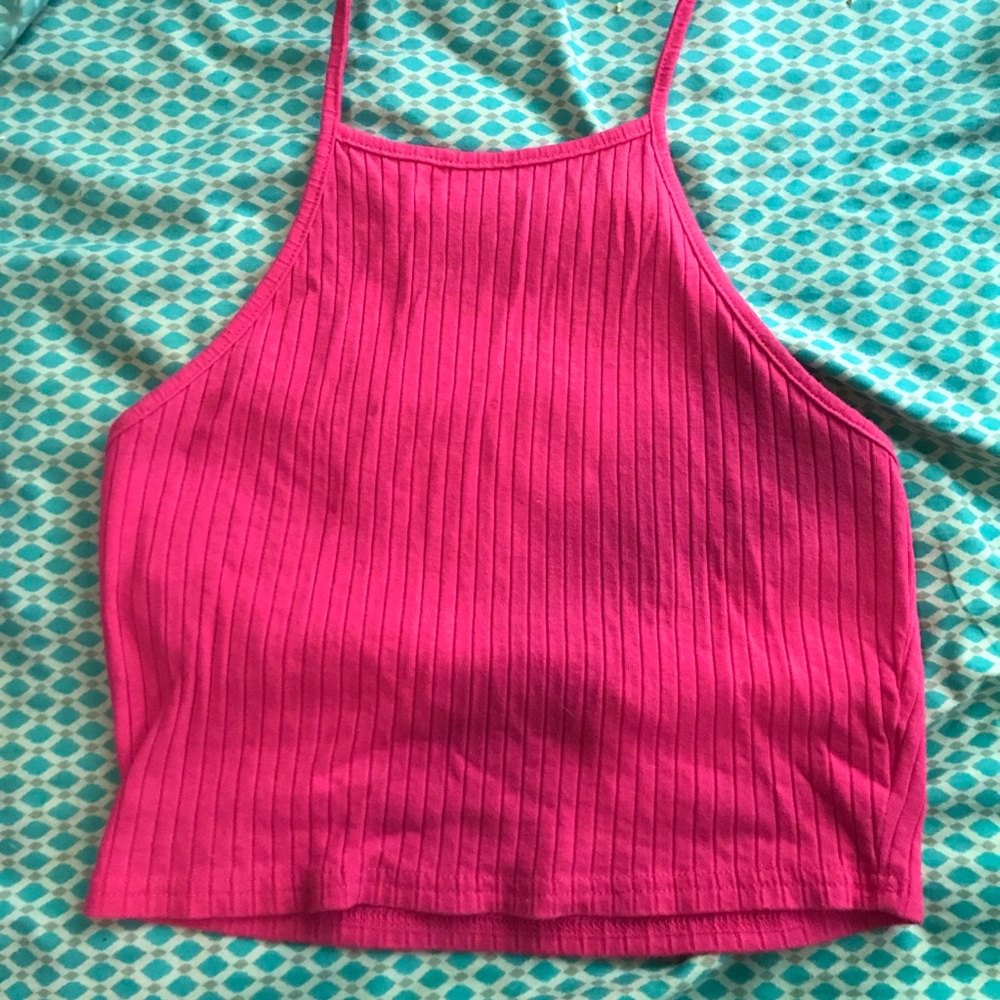 Hot pink, Halter Crop